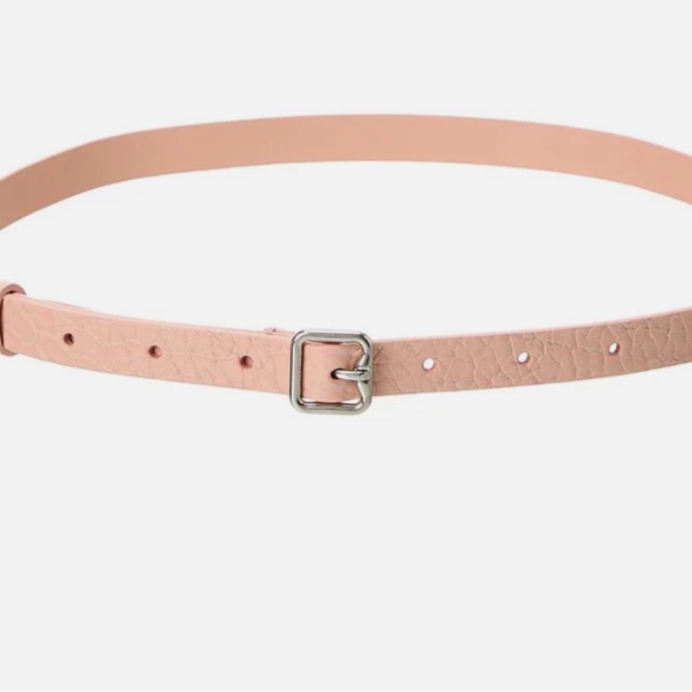 Burberry B Buckle Leather Belt- Soft Pink- Medium NWT MSRP $440